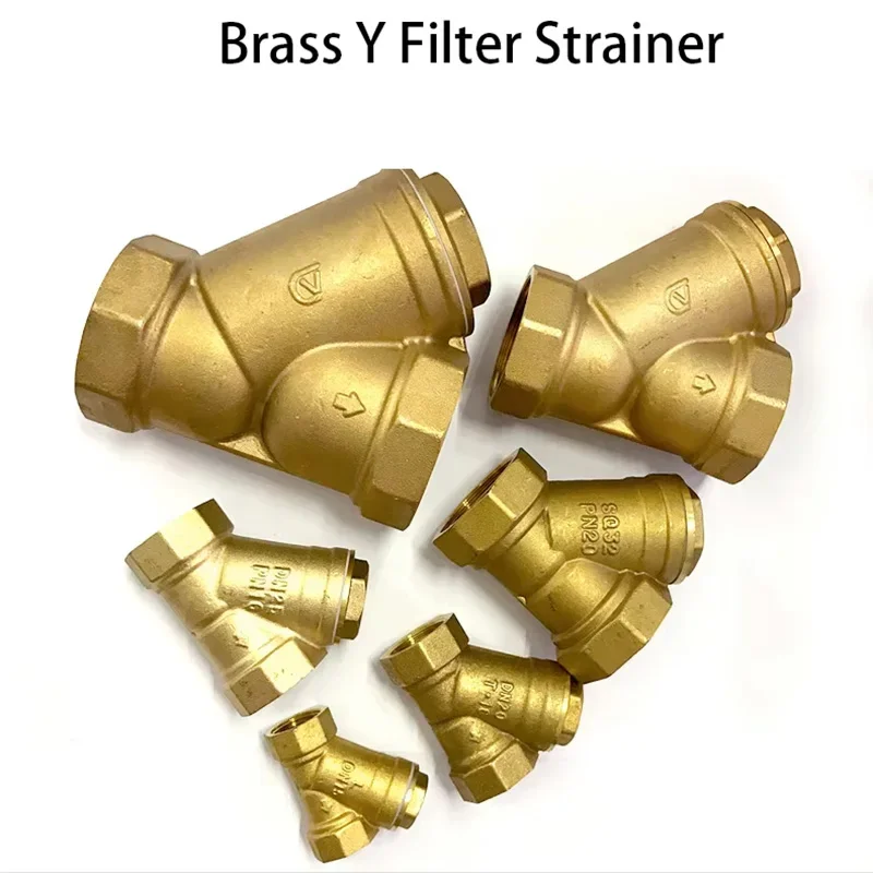 1/2" 3/4" 1" 2" 3" 4" Female Inline Y Mesh Strainer Threads Filter Brass filter valve Y Shaped Brass Strainer Filter Valve
