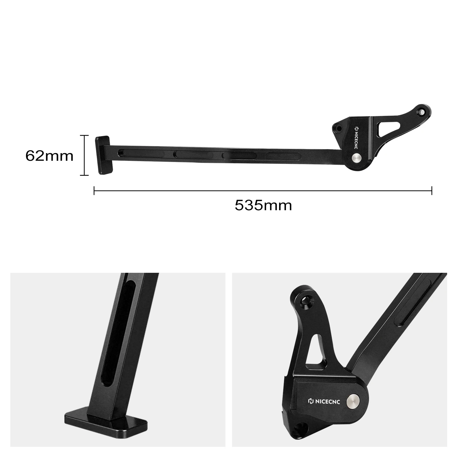

NICECNC For Yamaha YZ 125 YZ125 2005-2022 YZ 250 YZ250 2005-2024 2023 2022 Motorcycle Side Stand Kickstand Aluminum Durable