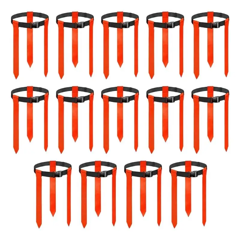 652F 14 قطعة حزام علم كرة القدم مشبك حزام كرة القدم مع 3 لافتات قابلة للفصل لرياضات الفريق وألعاب كرة القدم العلم #4