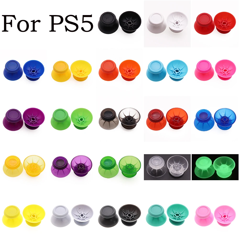 TingDong 소니 PS5 컨트롤러 아날로그 썸 스틱 조이스틱 썸 스틱 캡 커버 교체, PS5 수리용, 2 개