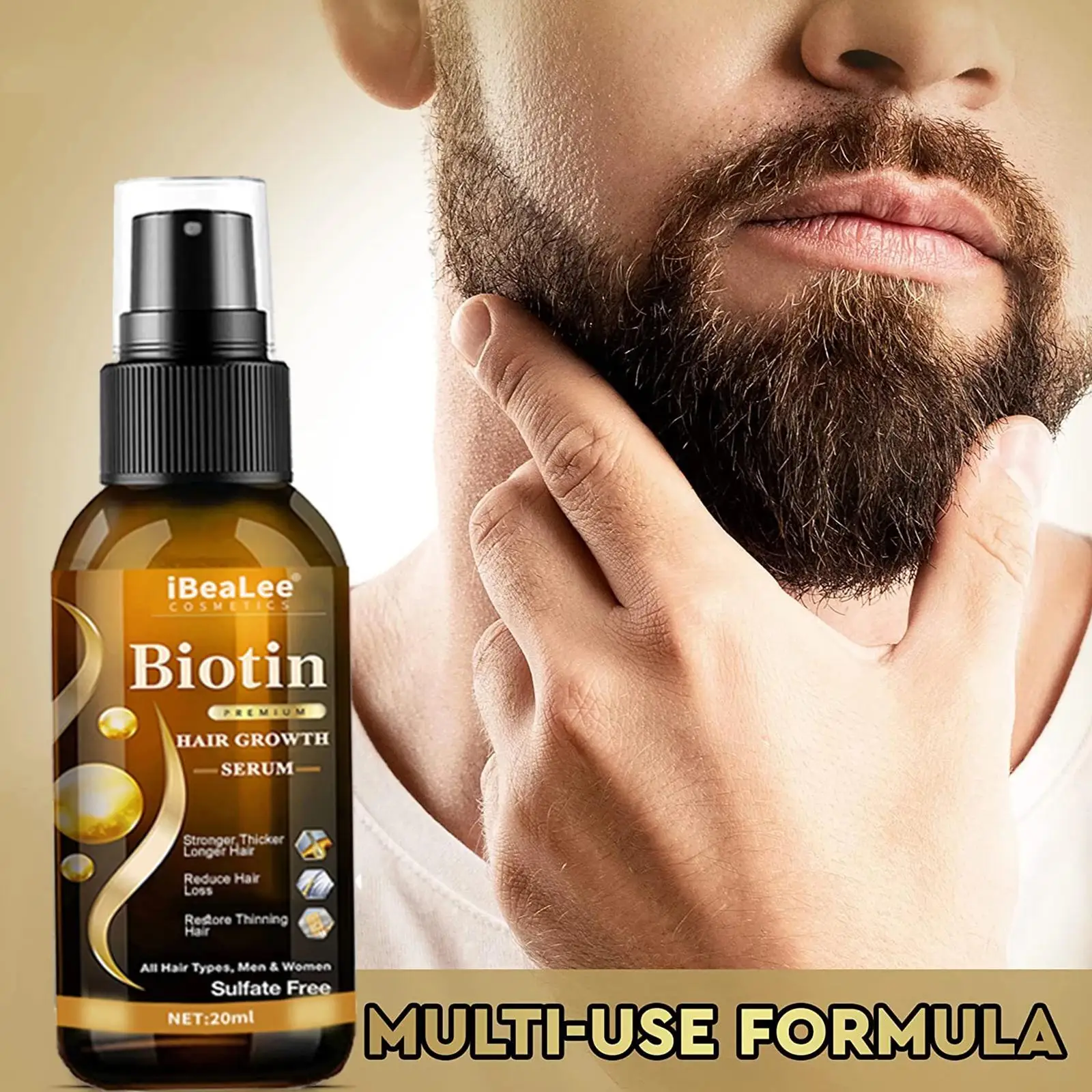 20/80ml 30 cápsulas de biotina reparación del cabello aceite débil reparación del cuero cabelludo suero Spray espesar sueros para el cabello promoción del cuidado del cabello más saludable