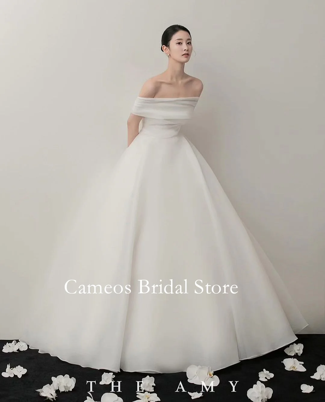 SONDR Korea Strapless Wedding Dress Custom Made Formal Bride Dress Ivory Princess 웨딩드레스 Backless Organza Wedding Gown Bridal