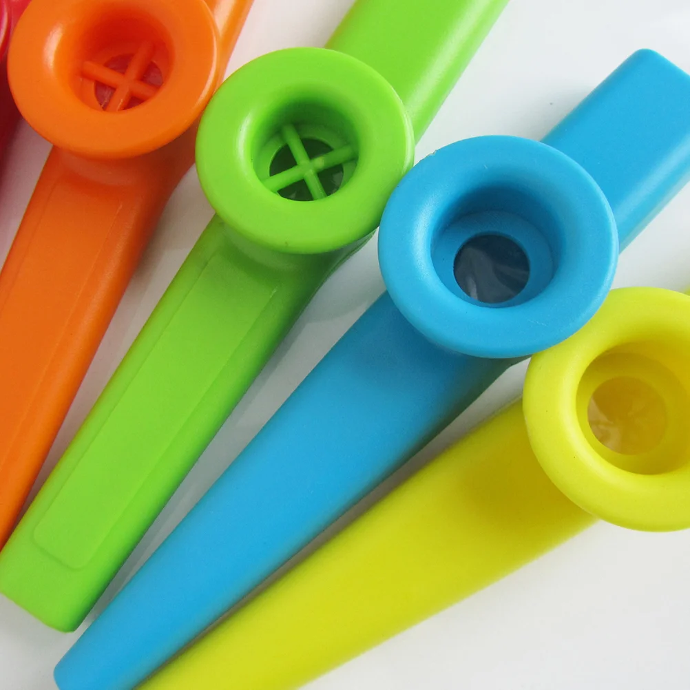 10 pçs portátil kazoo criança instrumentos musicais iniciante plástico kazoos crianças brinquedo