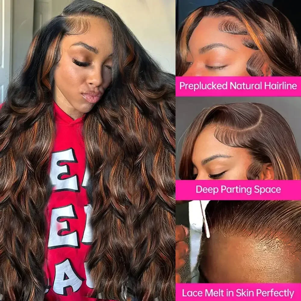 18-46 بوصة شعر مستعار مموج FB 30 تسليط الضوء على 100% شعر الإنسان ريمي شعر النساء 13x4 13x6 HD الدانتيل الشفاف الباروكات الأمامية 200% الكثافة #2