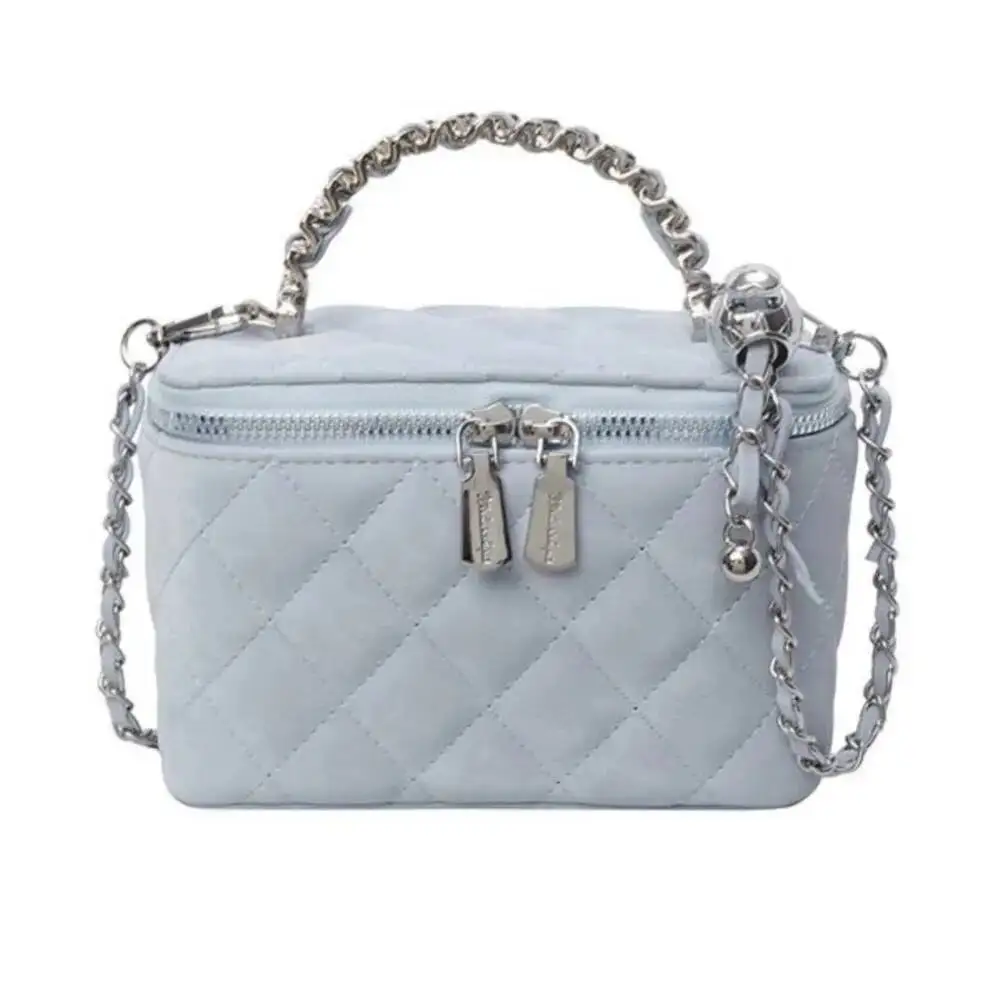 Bloom Sweet Cool Sier Handbag Women High Street Pu Leather Chic Casual Messenger Female Haruku Mini Hand Bag Aesthetic