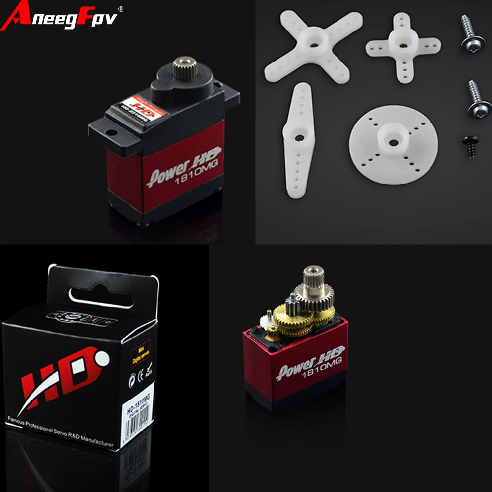Power HD HD-1810MG Micro servomoteur numérique avec aluminium pour hélicoptère Flybarless 450 poids 1.8g / 3.9KG