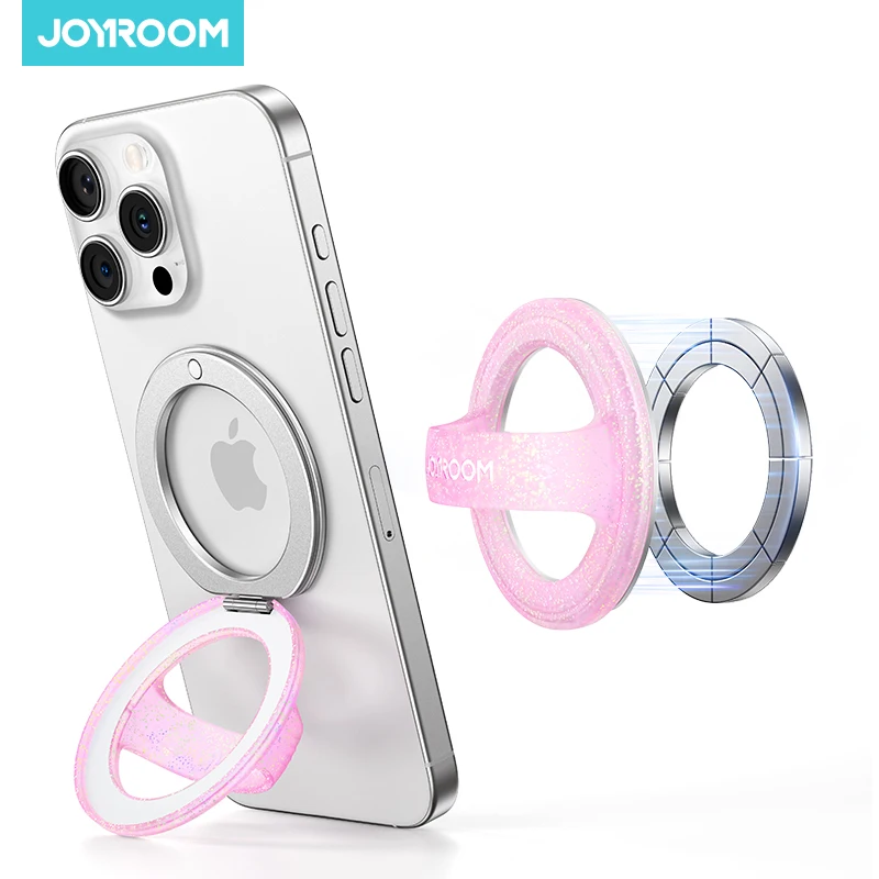 

JOYROOM Magnetic Phone Grip Silicone Finger Loop Grip Stylish Twinkle Glitter Phone Grip for iPhone Sumsang Xiaomi JR-ZS500