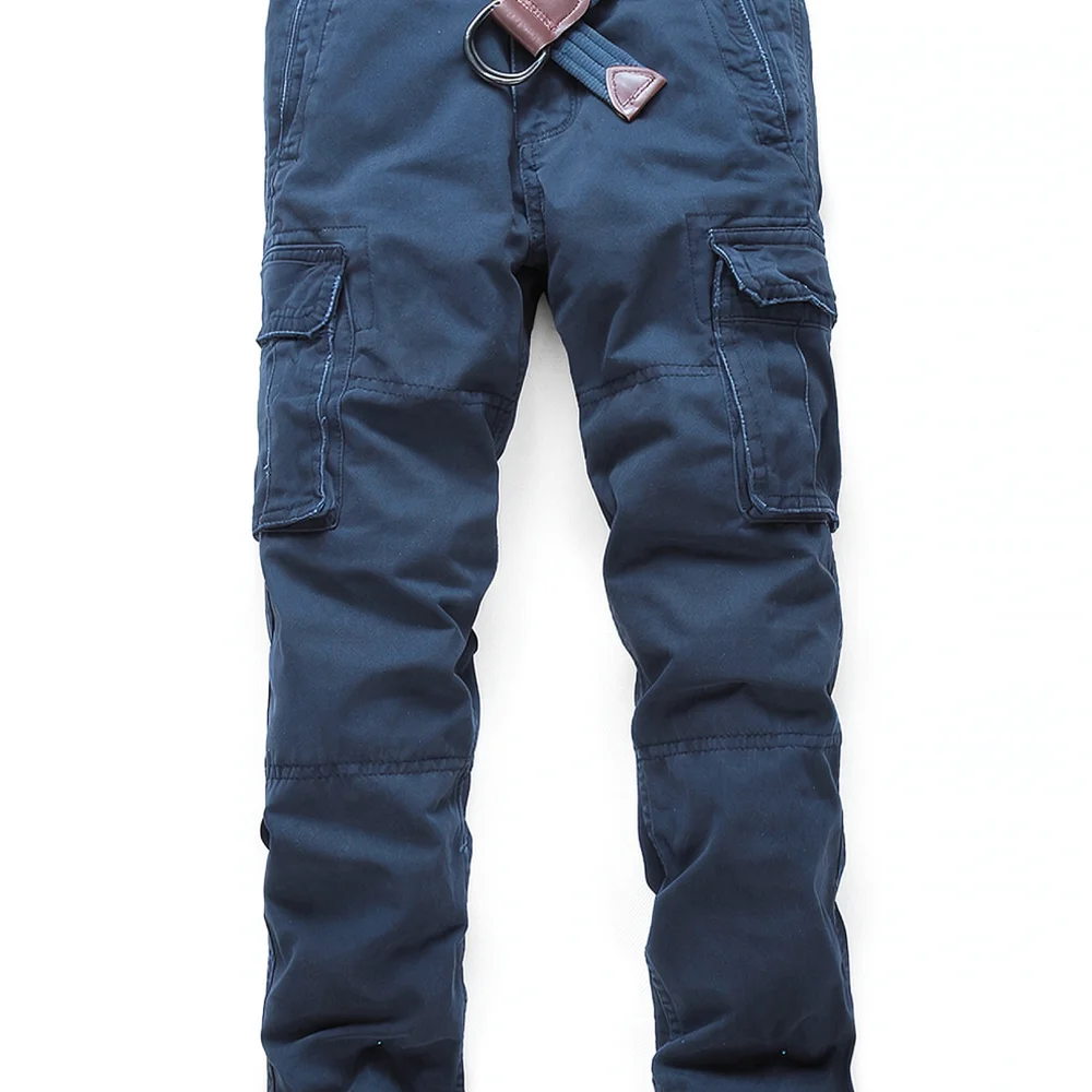For CRUEL WOLF Mens Camo Cargo Trousers Straight Leg Casual Outdoor Workwear Multi Pocket Cotton Fashion Streetwear Pants
