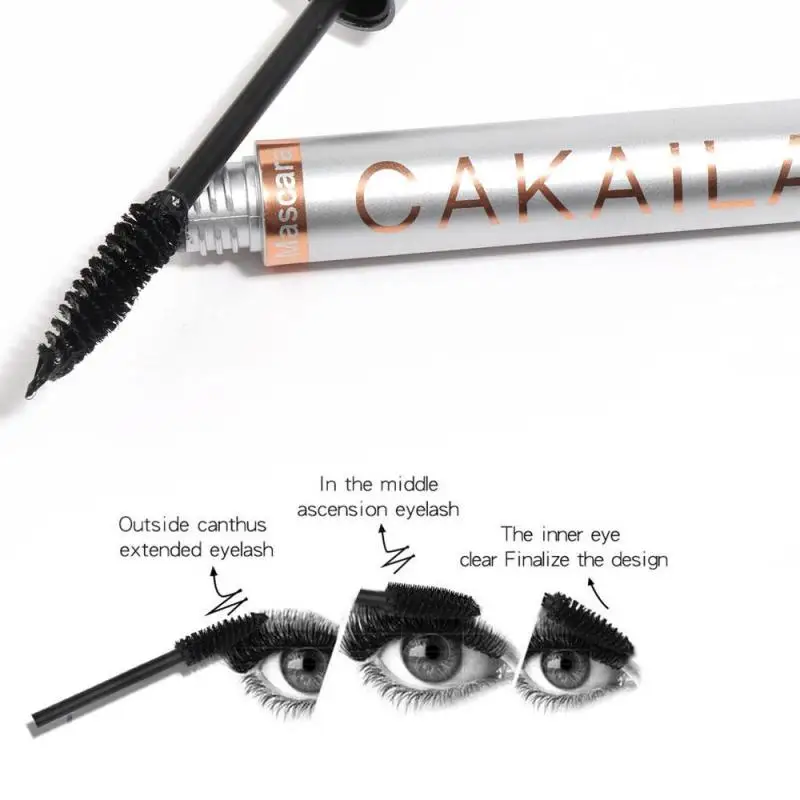 CAKAILA Magic Extension denso volumizzante a prova di sbavature 24 ore Mascara impermeabile a lunga durata nero stravagante Look ciglia finte