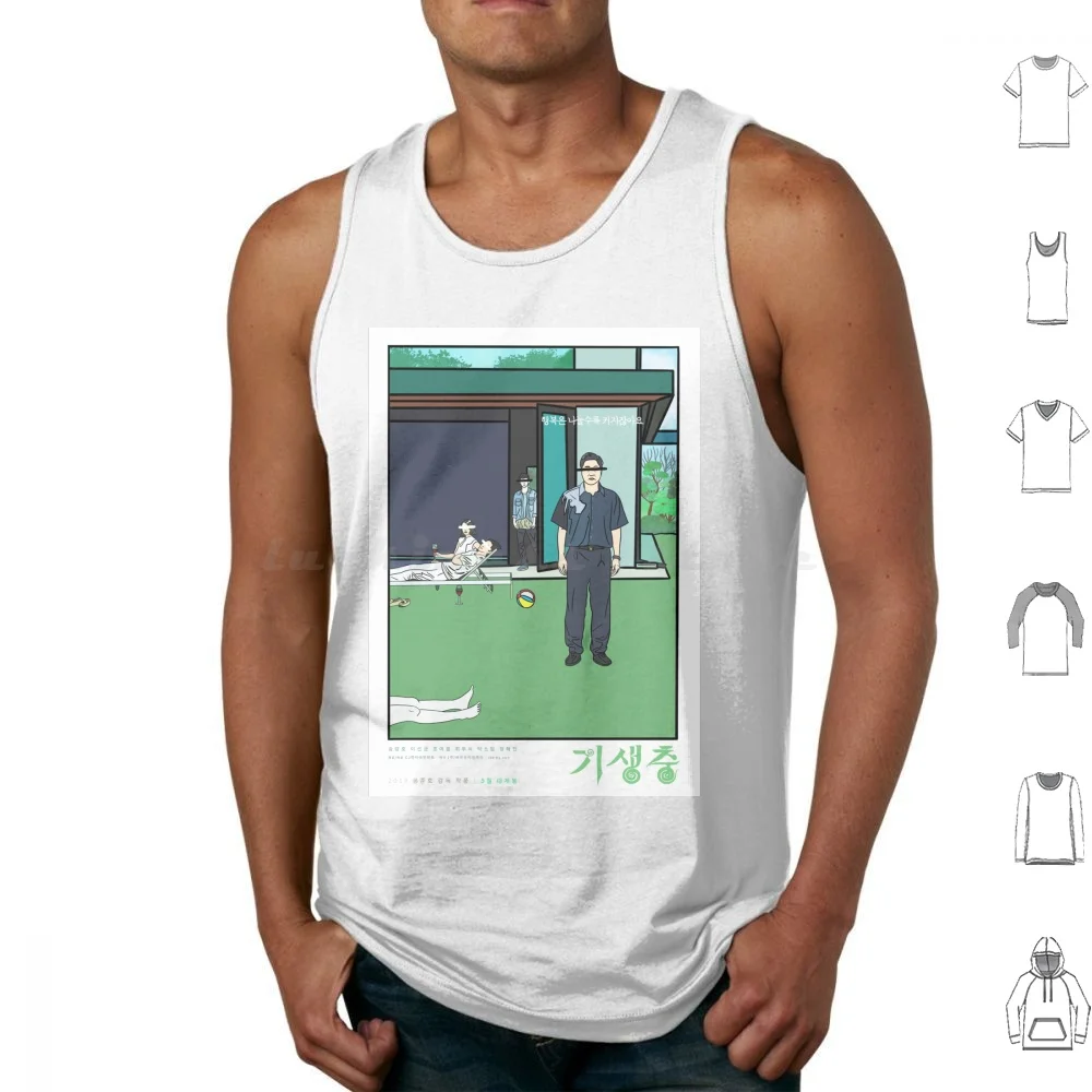 Parasite-Film Pop Art Poster Tank Tops Vest Sleeveless Parasite Film Movie Cinema Bong Joon Ho Green Ink Pop Art Oscars 2019