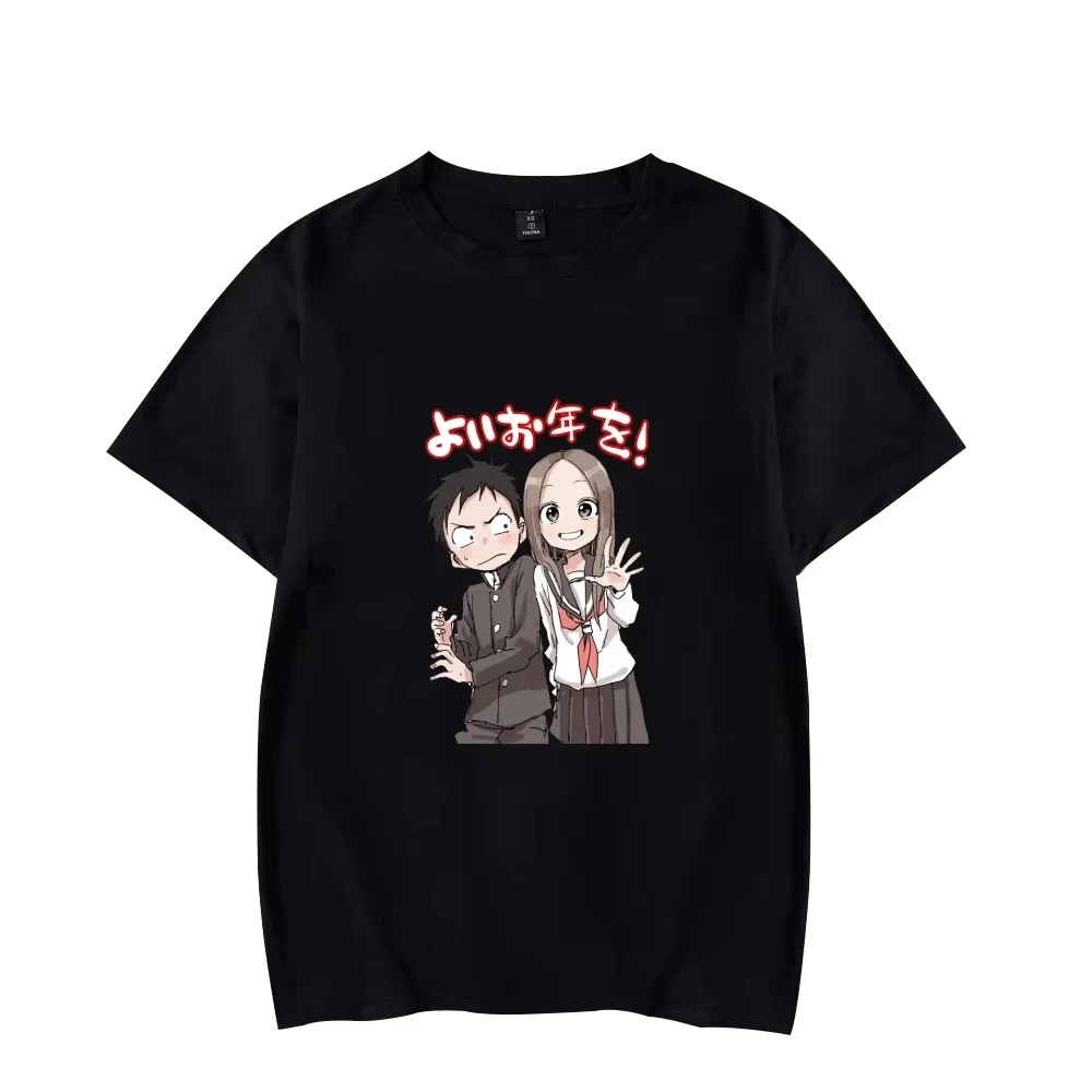 Teasing Master Takagi-san T-shirt Men Women Crew Neck Summer Short Sleeve Harajuku Streetwear Kawaii Anime Manga Graphic Print