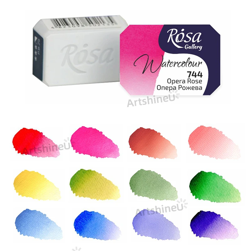 rosa panelas completas de tinta aquarela para artistas viagens portateis transparentes profissionais artigos de arte 25 ml 01