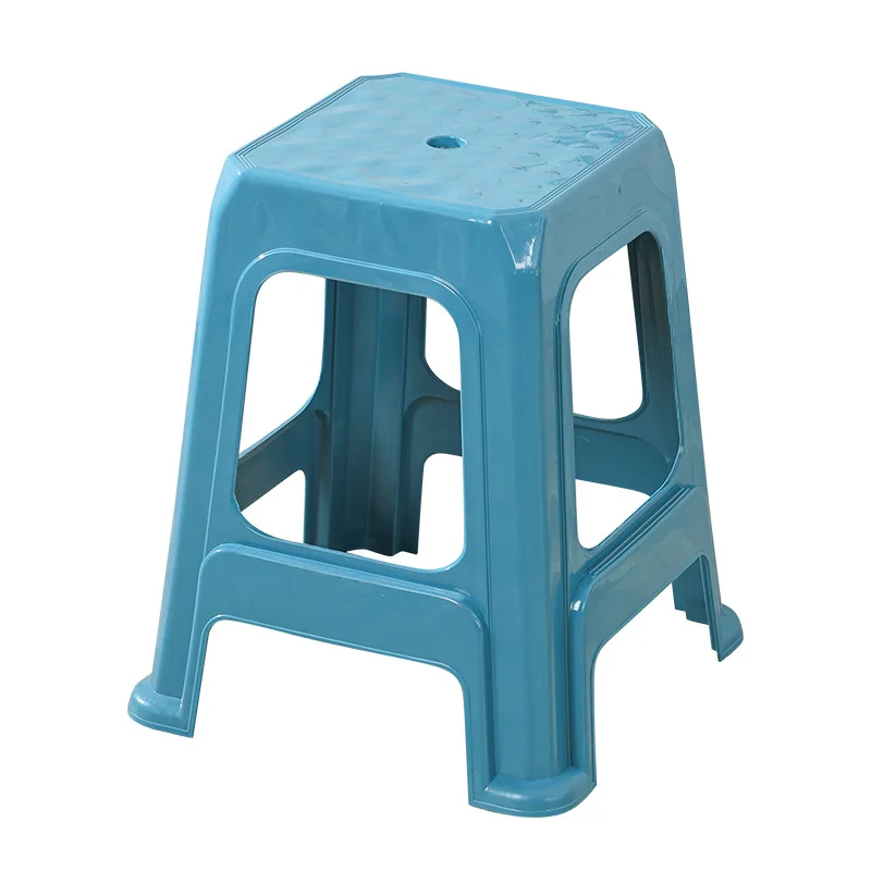 

Thickened Plastic Stool Dining Table Chair Stackable Bench 28x28x47cm
