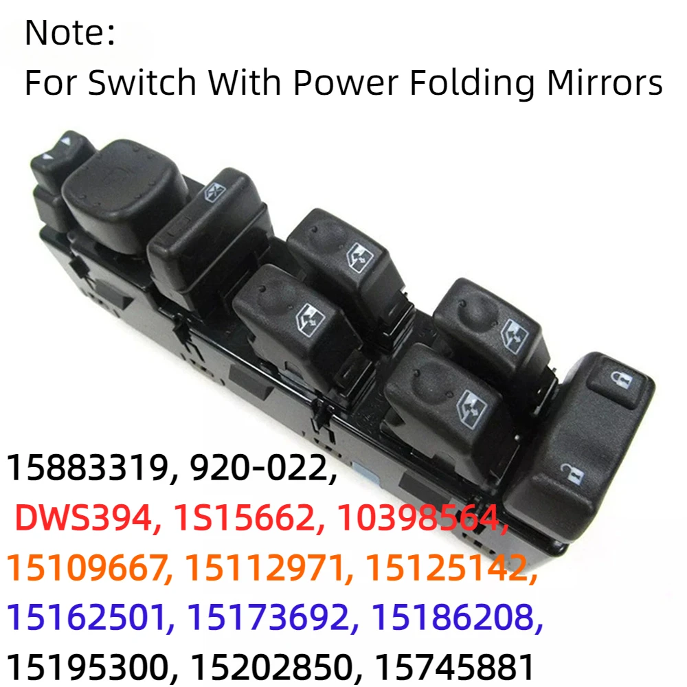 ​Power Window Control Switch for 2003-2006 15186208 15883319