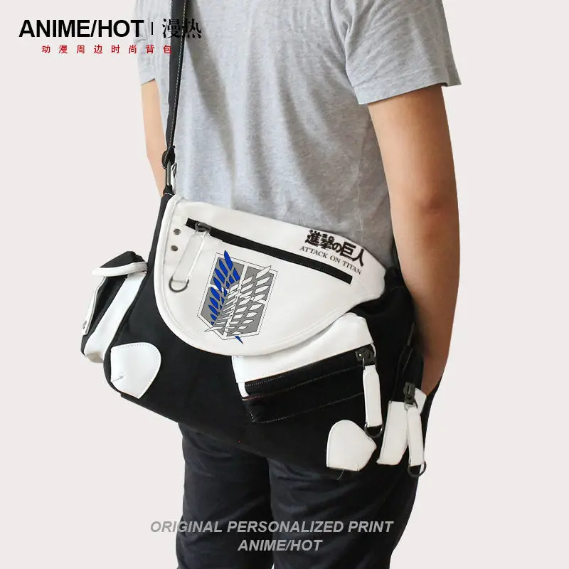 Attack Giant perimeter Freedom Wing Backpack Single shoulder Crossbody large capacity backpack cos anime backpack