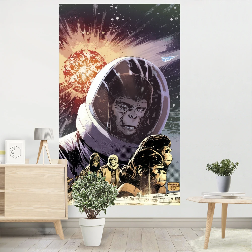 Classic Movie Tapestry Printed Orangutan Poster Nostalgic Room Bedroom Wall Hanging Decorative Banner