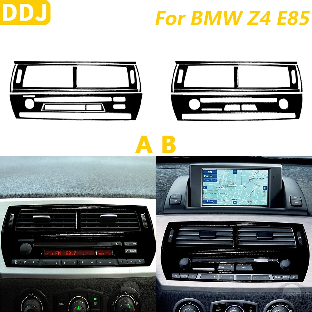For BMW Z4 E85 E86 2003-2008 Piano Black Central Control Radio CD Air Vent Panel Cover Trim Set Car Accessories Interior Sticker