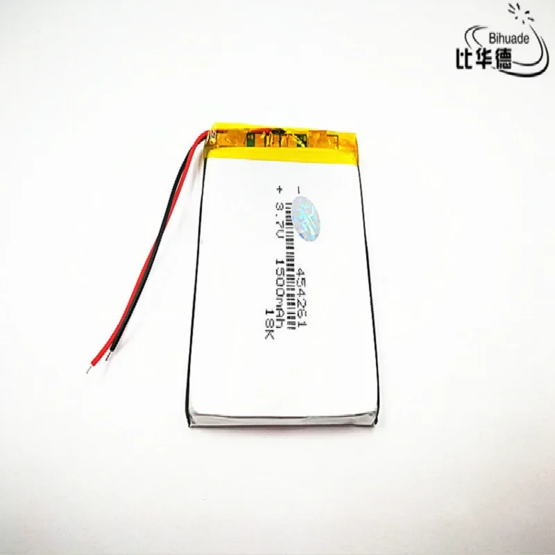 2pcs Liter energy battery Good Qulity 3.7V,1500mAH,454261 Polymer lithium ion / Li-ion battery for TOY,POWER BANK,GPS,mp3,mp4