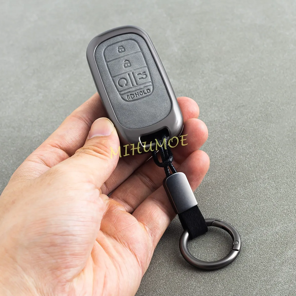 For Honda Civic Accord CRV HRV ZRV Pilot Vezel Odyssey Metal Leather Car Key Fob Case Cover Keychain CR-V HR-V ZR-V Accessories