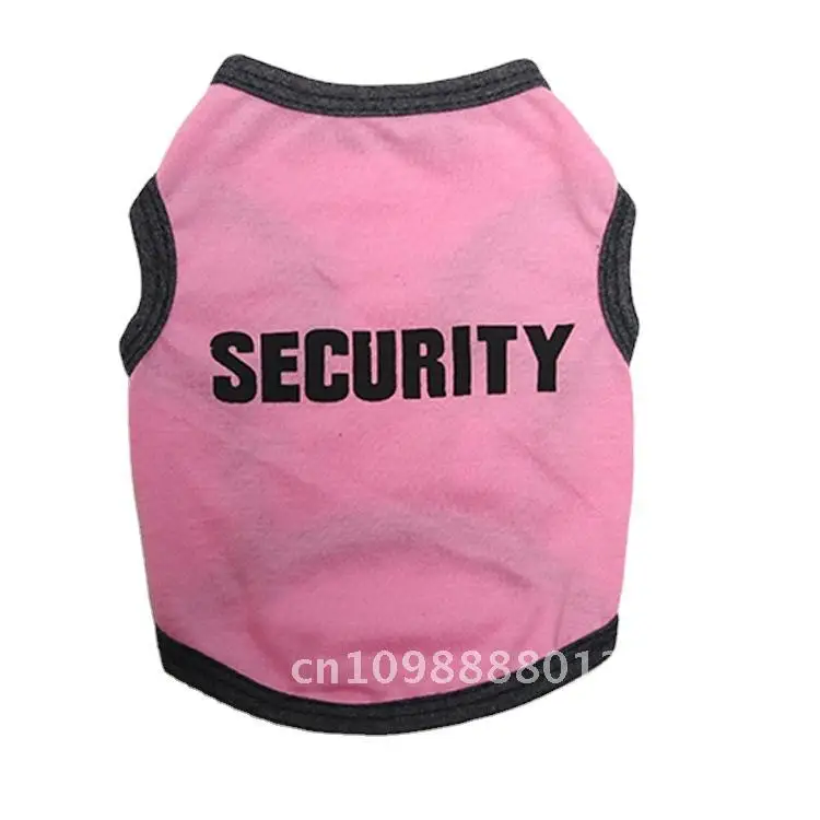 

Cotton Printed Dog Vest Spring Summer Pet Clothing Small Dog Security Jacket Casual Tank Top for Universal Gender