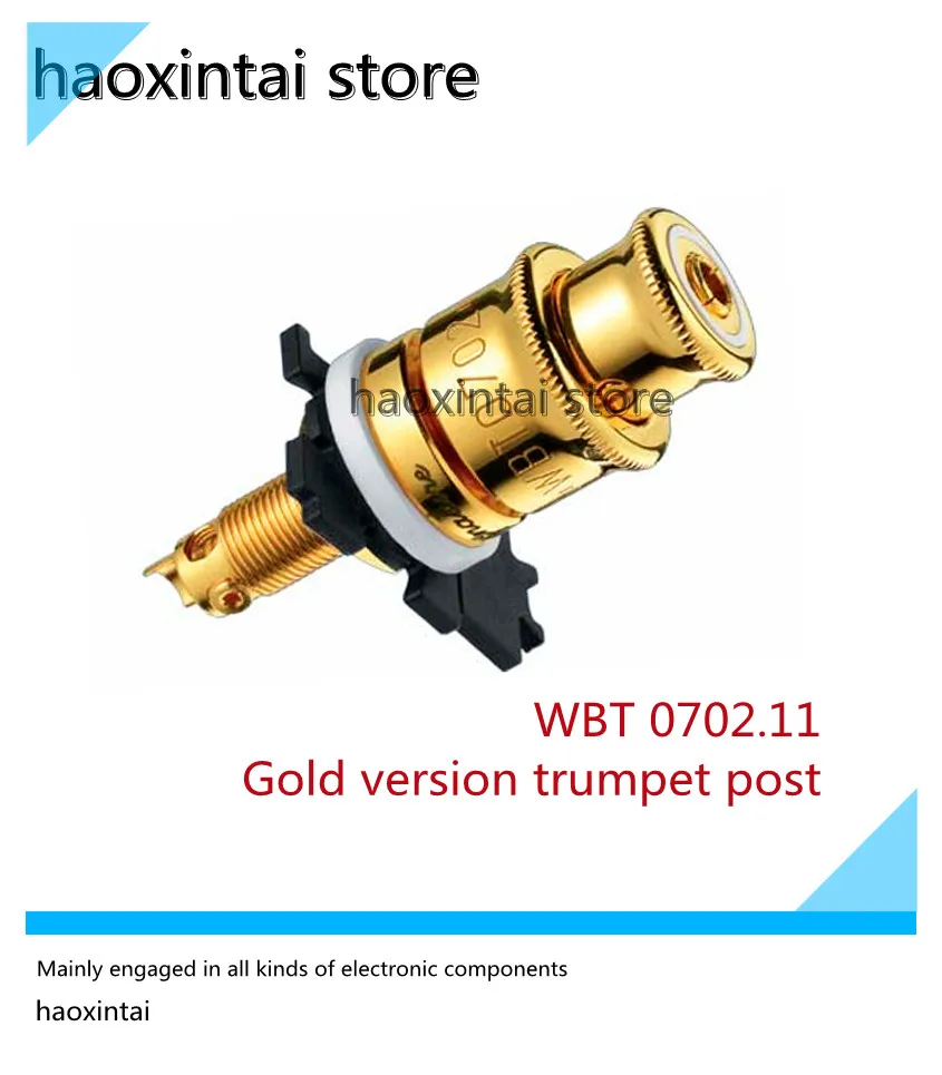 

1pcs Original German WBT 0702.11 Gold Edition fever speaker speaker terminal socket a box of 4