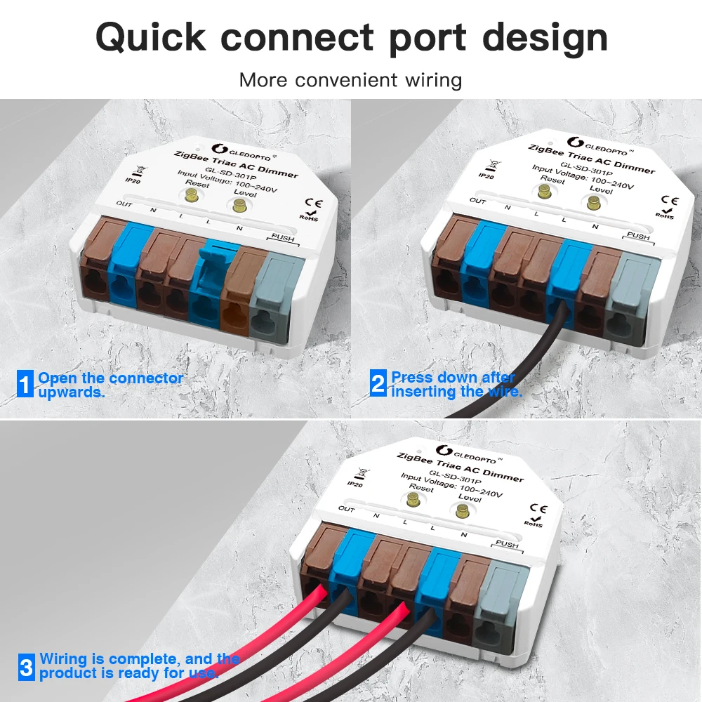 GLEDOPTO Zigbee 3.0+2.4G RF Rotary Dimmer,Supports Hue, ConBee, Alexa, and Tuya，Suitable for smart home systems，APP Remote Ctrl