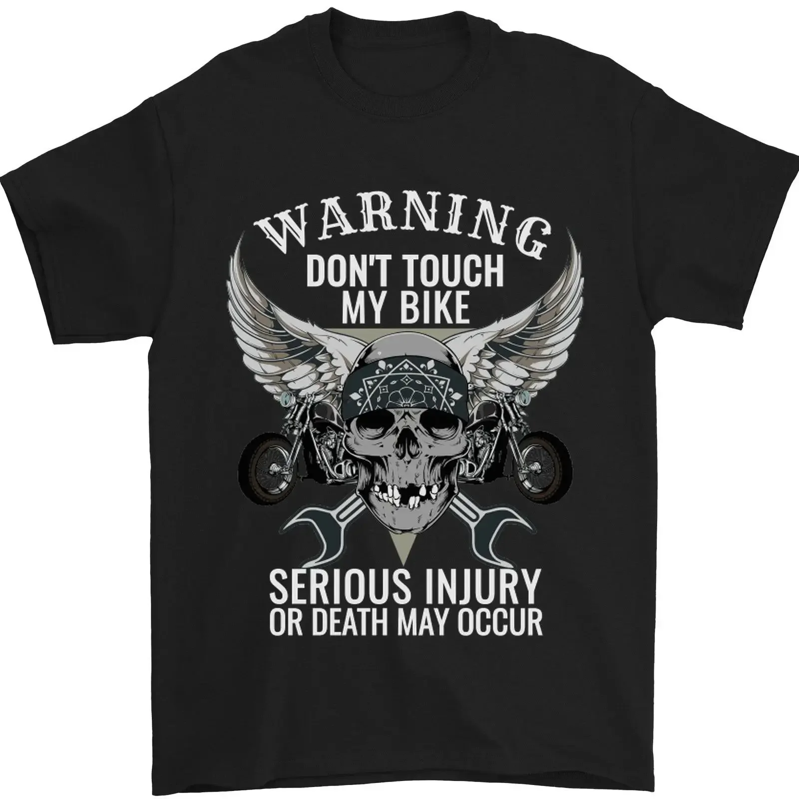 Warnung Berühre Mein Fahrrad Nicht Biker Motorrad Herren T Shirt 100 Baumwolle vintage Washed homme designer clothes