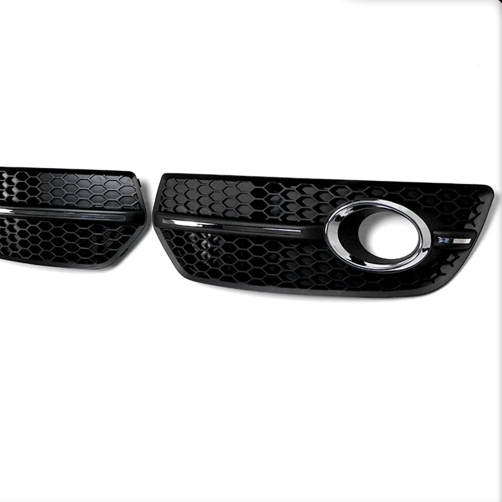 Pair Car Front Fog Light Grille Fog Light Lamp Grille For Audi Q5 2009 2010 2011 2012 Honeycomb Style Grille Car Accessories