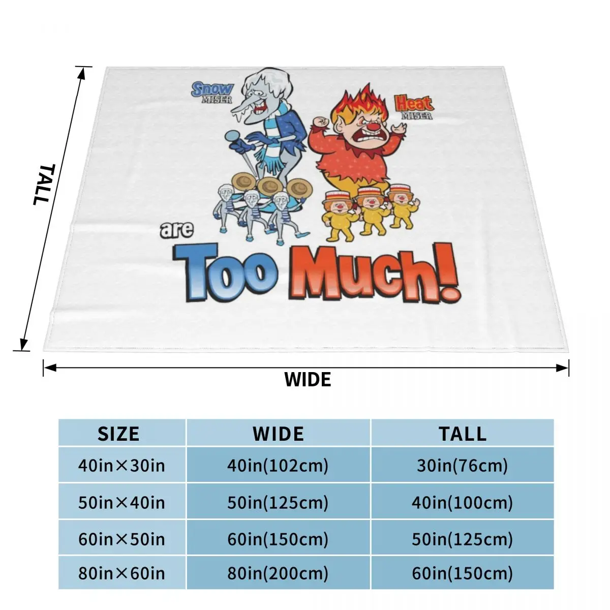 Miser Brothers - Too Much! Classic Throw Blanket for winter Decorative Sofas christmas gifts Blankets For Sofas Blankets