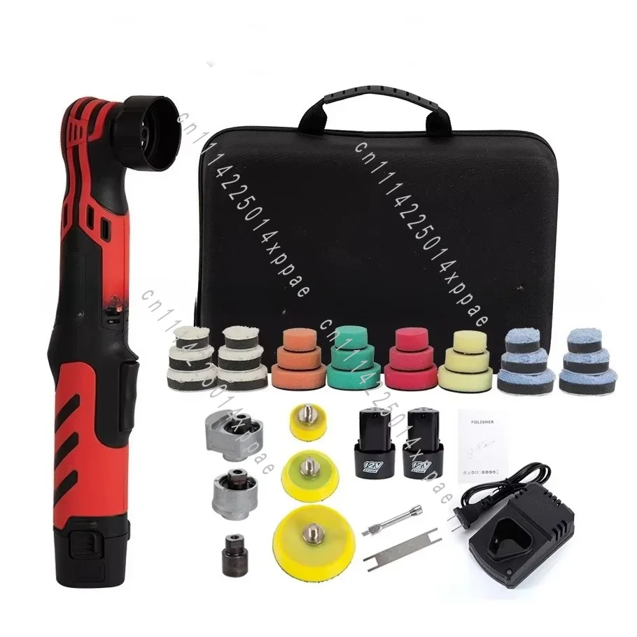 Car Polisher 6 Speed 1/2/3inch 30 Pads Cordless Mini Car Polisher 110-240V 12V Micro Cordless Scratches Killer DA/RO