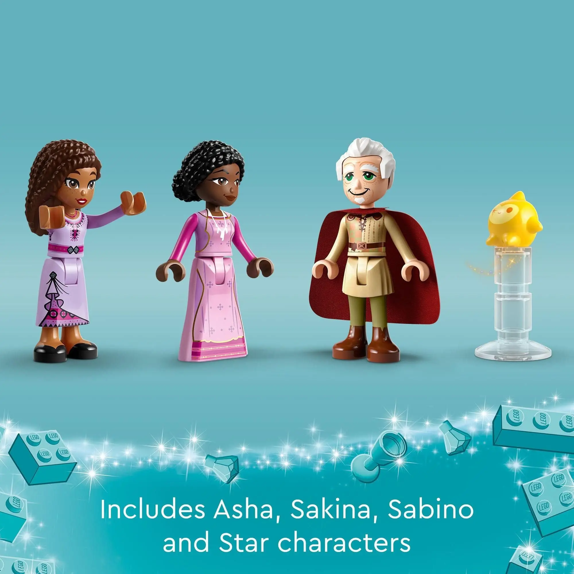 LEGO 43231 Disney Wish Asha\'s Cottage Set Opening Toy Dollhouse from the Wish Movie with Asha Sakina and Sabino Mini Dolls Gift