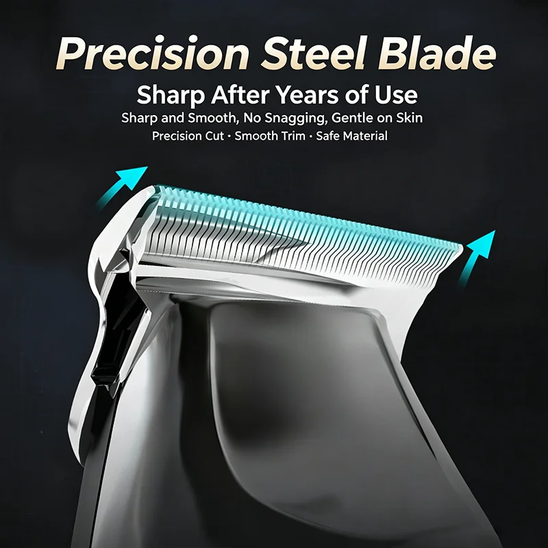 Hairdressers Use Professional Electric Clippers, Digital Display Electric Hair Clippers, and Household Electric Clippers