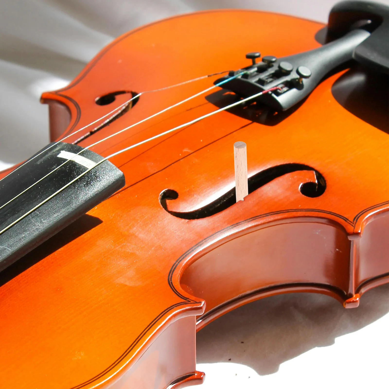 

10pcs Accessories Solid Spruce Wood Sound Post Sturdy Design Enhanced Resonance Acoustic Violin Parts Mini Violin Toy