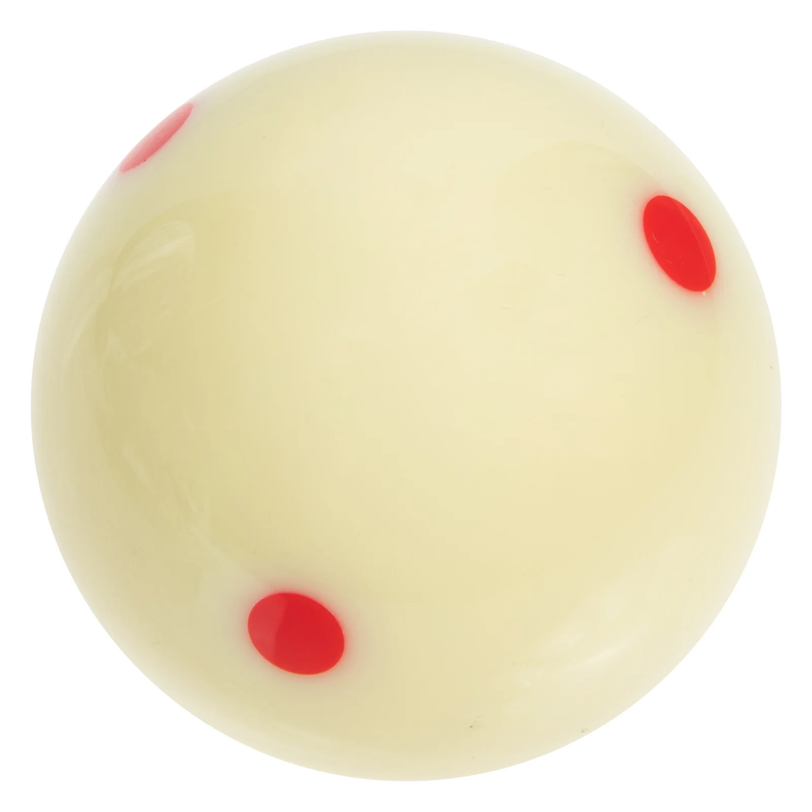 

Standard Size White Cue Ball 6 Dots For Billiard Practice Training Professional Pool Ball Scratch Resistant Resin Material