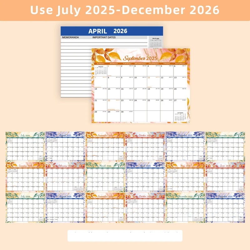 2025-2026 Small Desk Calendar- Standing Desktop Calendar (July 2025-December 2026) Daily Weekly Scheduler Ganizer Flip Calender