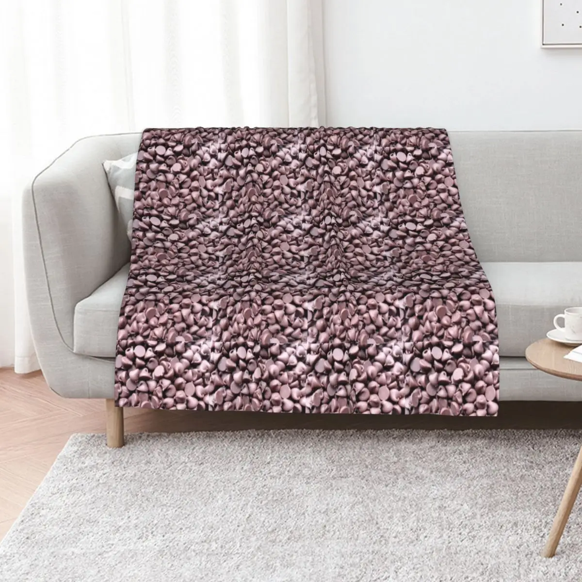Real Chocolate Chips Throw Blanket Soft Plush Plaid manga Thermal Multi-Purpose Quilt Decorative Beds Blankets