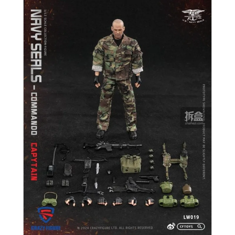 مجنون الشكل الأصلي ختم القوات الخاصة الاعتداء قائد الفريق 1/12 القماش المحمول الملابس دمية الجندي نموذج اليدوية لعبة هدية