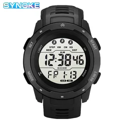 SYNOKE Outdoor Sport Watch Men Alarm Clock 5Bar Waterproof Military Watches LED Display Shock Digital Watch Reloj Hombre