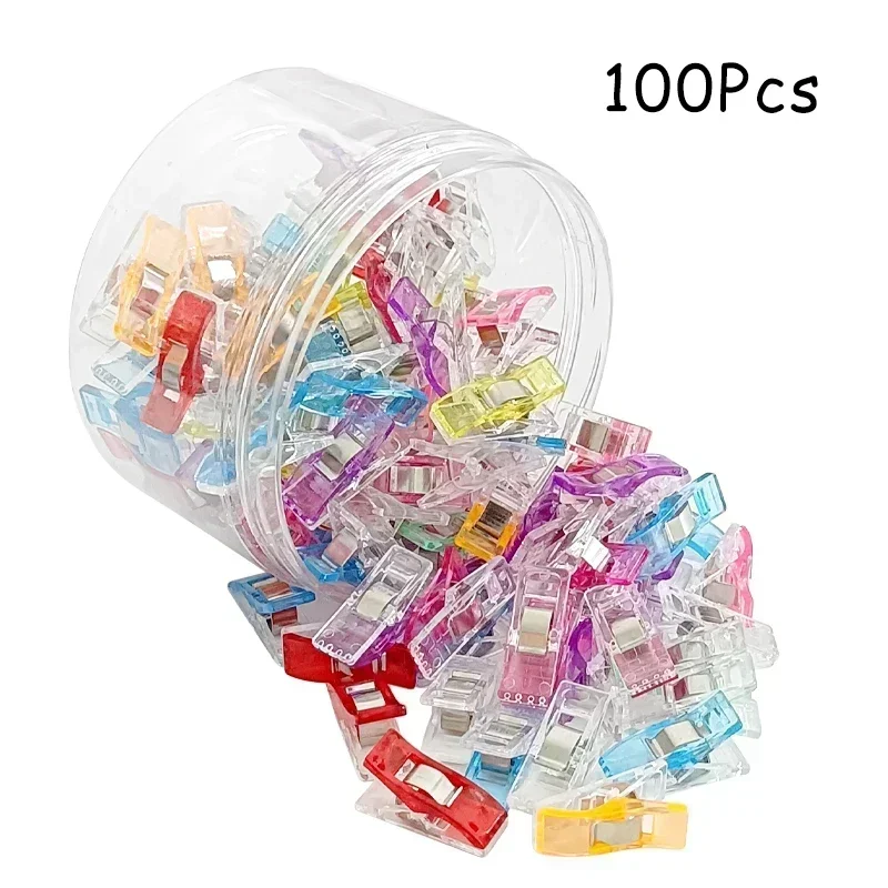 25/50/100 pezzi Clip per cucire plastica fai da te artigianato uncinetto Clip per abbigliamento per maglieria colori assortiti Clip per Quilting per