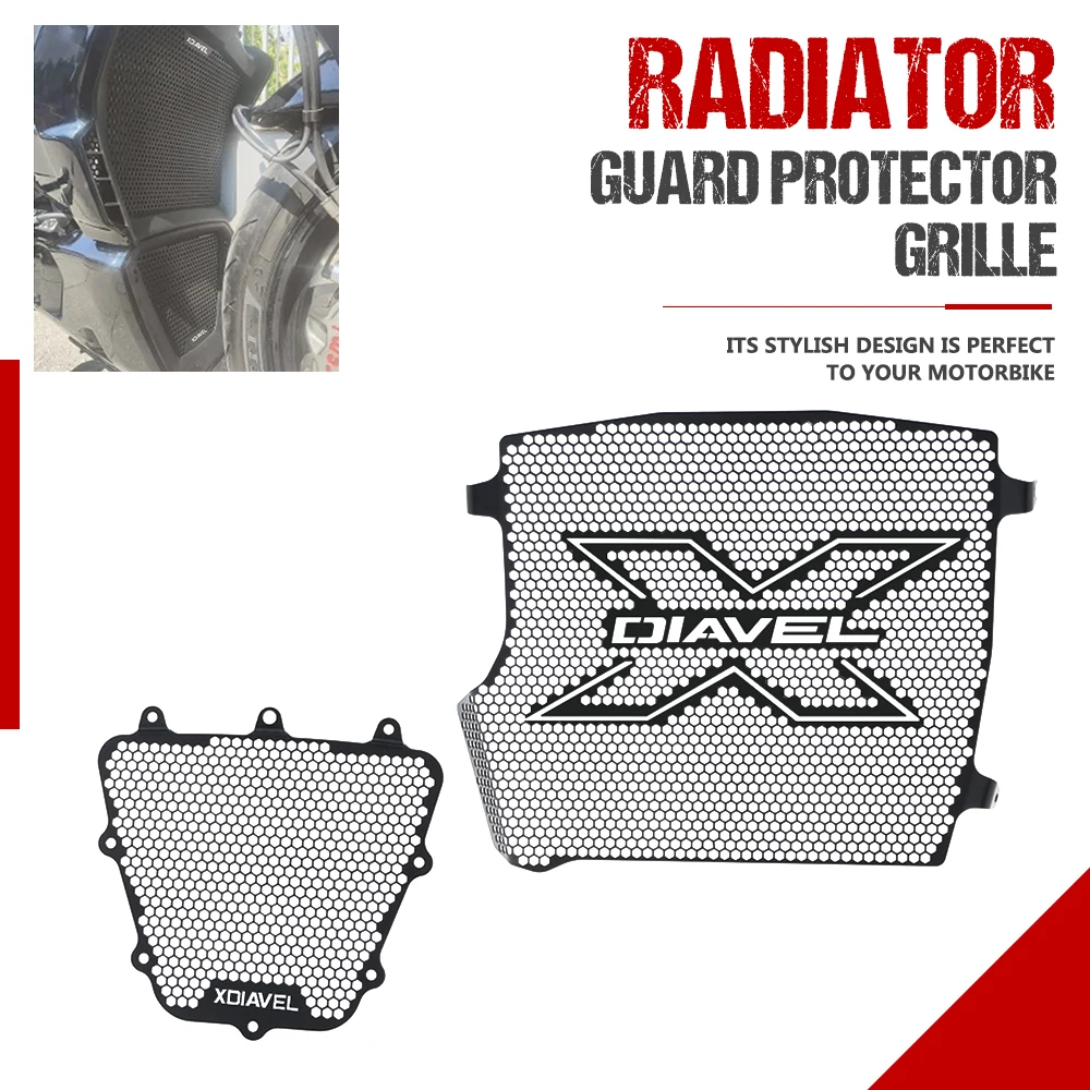 

For Ducati XDiavel Dark / S / Nera Dark Black Star 2016-2023 Motorcycle Radiator Grille Guard Protector Grill Cover Protection