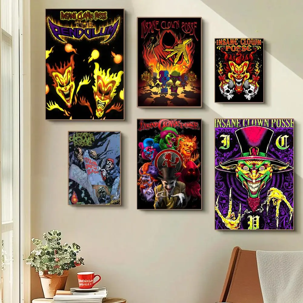 Insane Clown Posse Poster Self-adhesive Advanced Aesthetic Printing Paper Wall Art For Living Room Home Decor