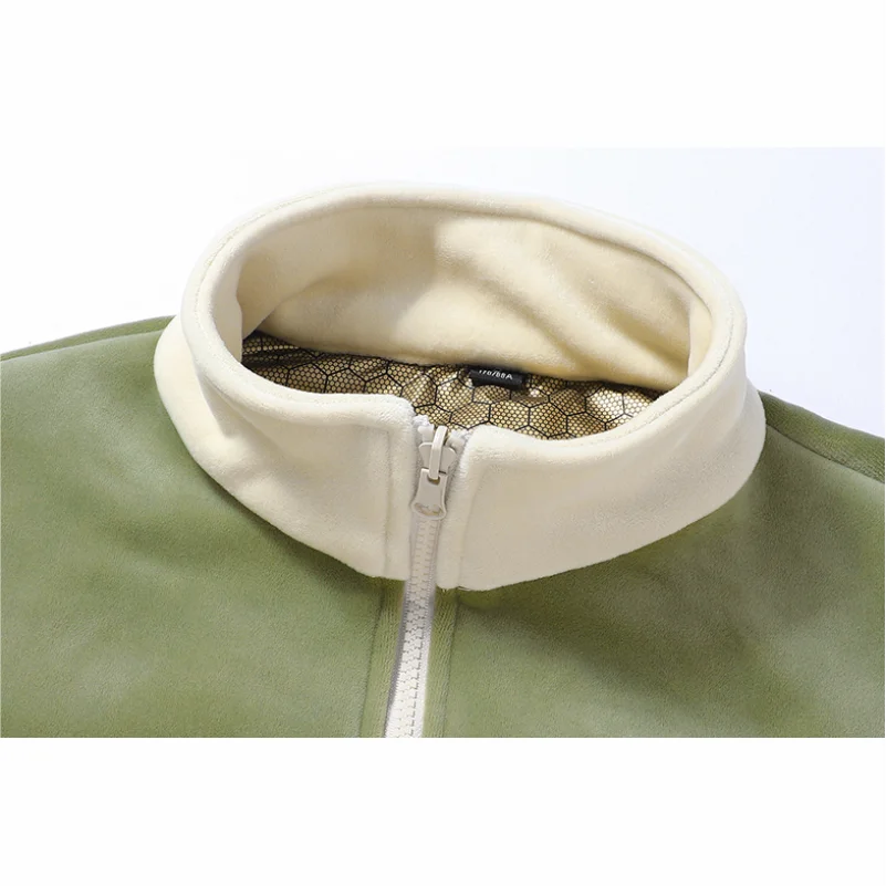 High Quality Fleece Jacket Stand Collar Zipper Outdoor Thickened Autumn Winte Fashion Unisex Warm Coat Free Printing Your Design