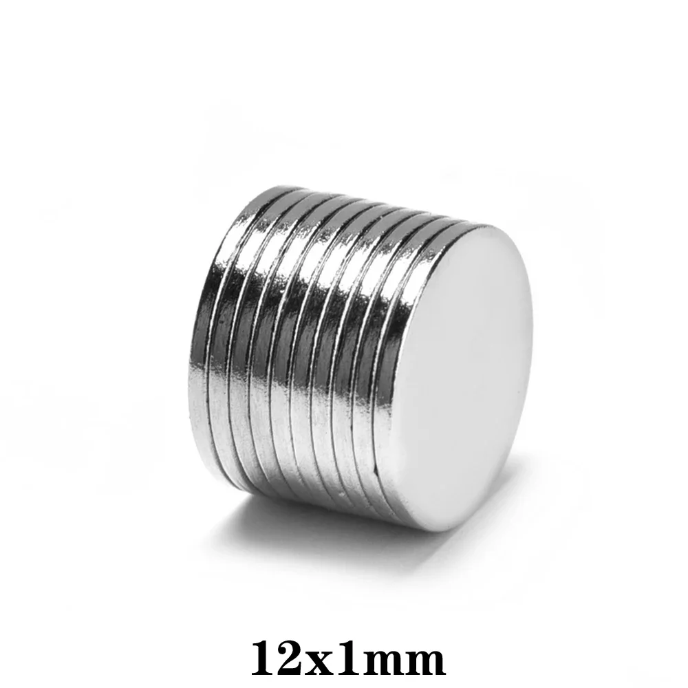 12x1mm Thin Circular Strong Powerful Magnets 12mmx1mm Neodymium Magnet Disc 12*1 Round Permanent NdFeB Magnets 12*1mm 12x1