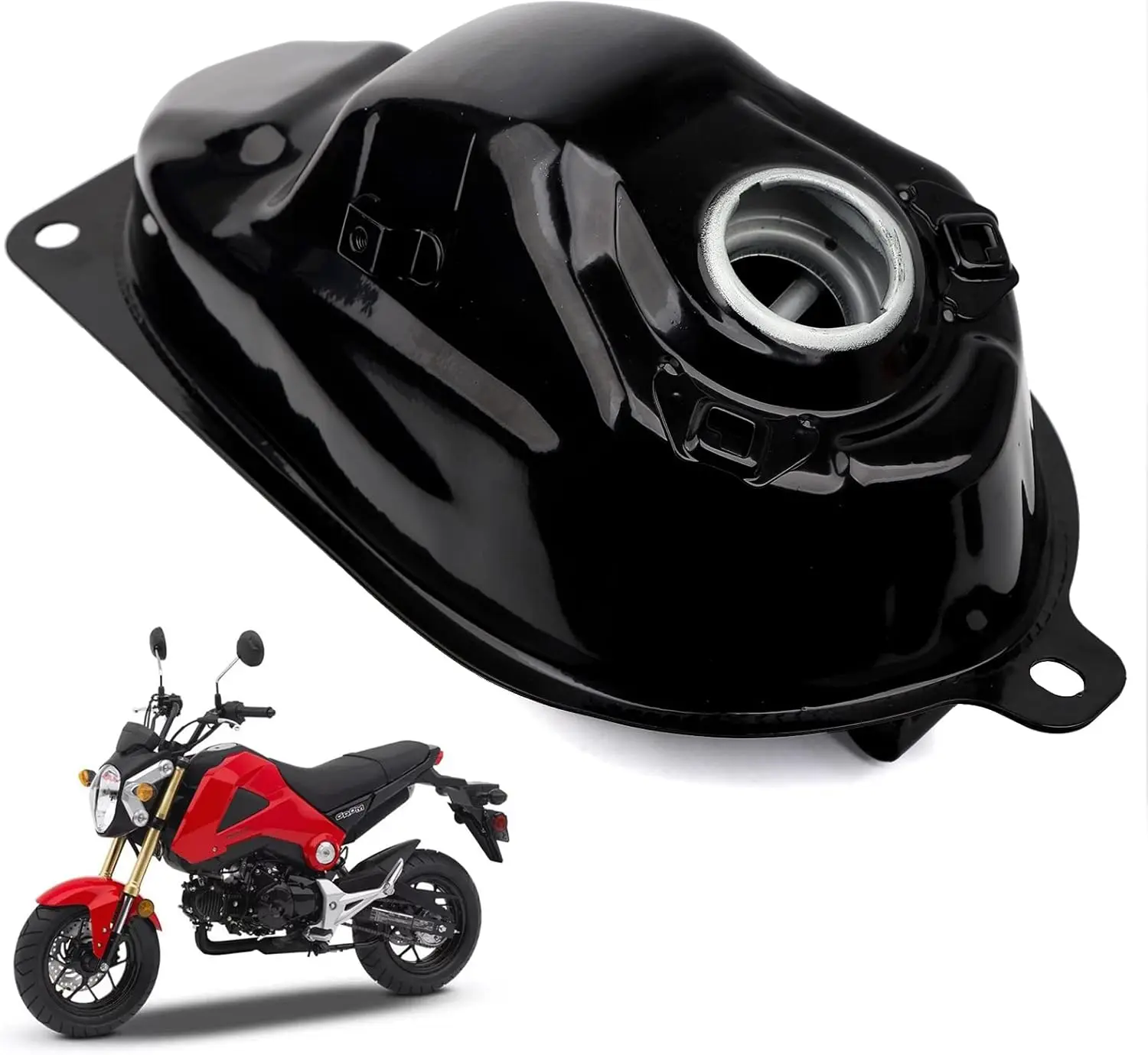 Motorcycle Gas Tank Fit For 2013-2016 MSX 125 Black Fuel Tank, Black Color