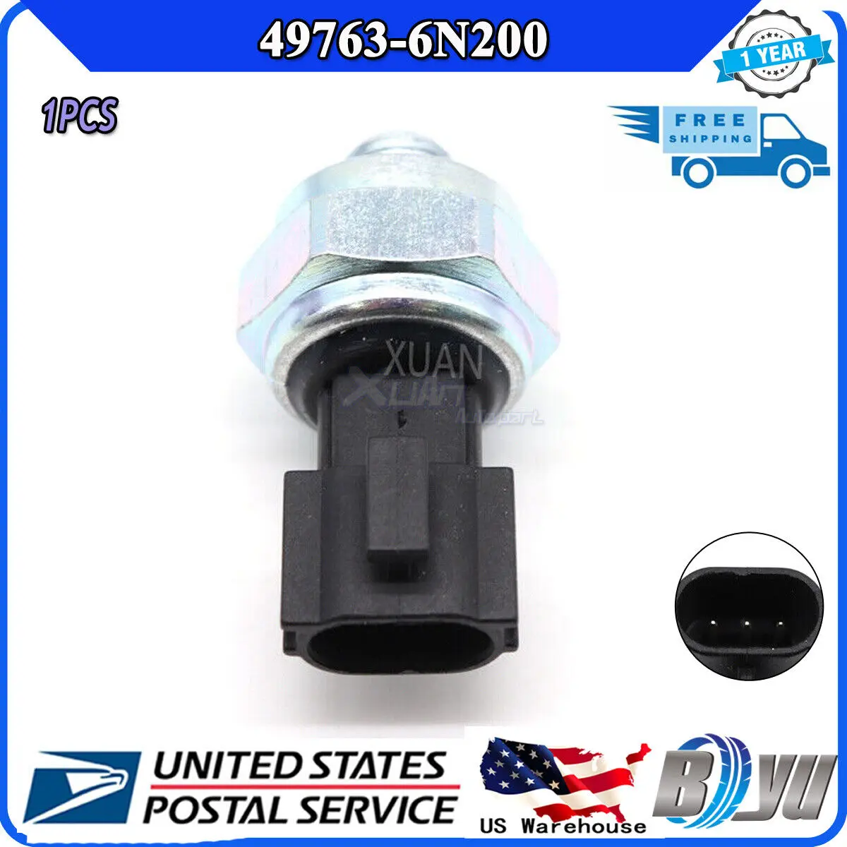 1pcs Pressure Switch 49763-6N200 FOR Nissan Armada Frontier GT-R NV1500 Titan Xterra Murano Pathfinder 370Z Maxima For Infiniti