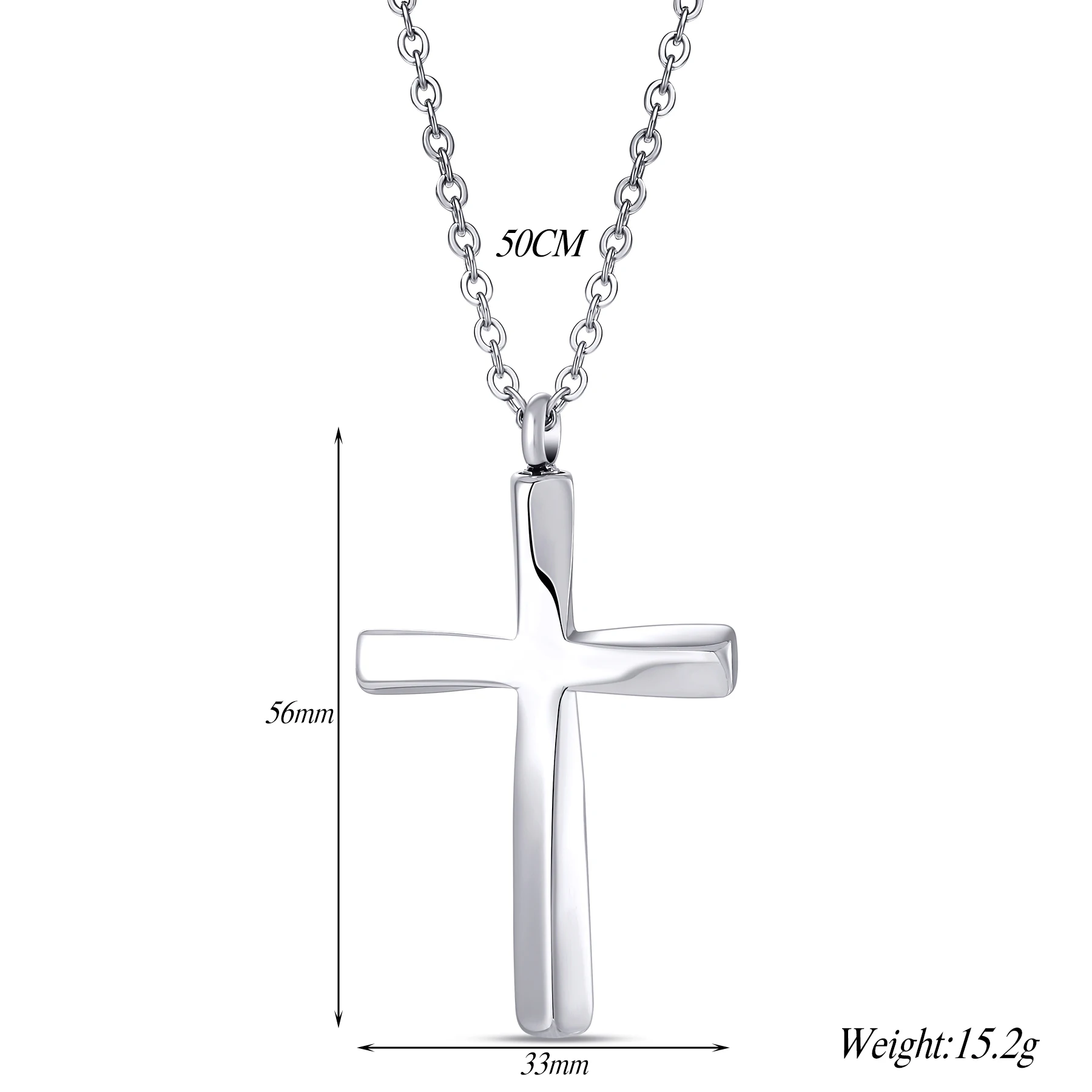 Fashion Cremation Cross Necklace for Ashes Cross Urns Locket Pendant Ashes Holder Stainless Steel Memorial Jewelry Dropshipping