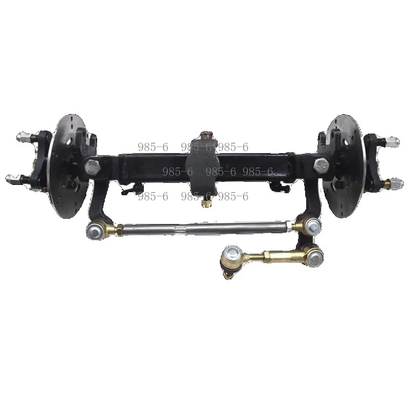 Full dining flat trolley chassis accessories, weighted round/square tube front axle equipped with 4-wheel disc brakes