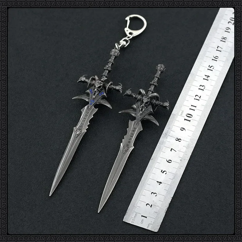 Wereld Van Warcraft 14Cm Nieuwe Lich King Frostmourne Verschillende Legering Zwaard Spel Sleutelhanger Wapen Katana Model Replica Cadeau Speelgoed Voor Kinderen