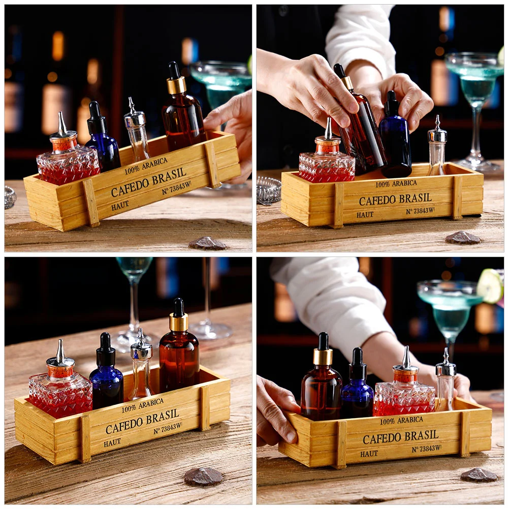 Shelf Bar Utensil Box Tools Retro Boxes Crates Wooden Holder Vintage - Image 3