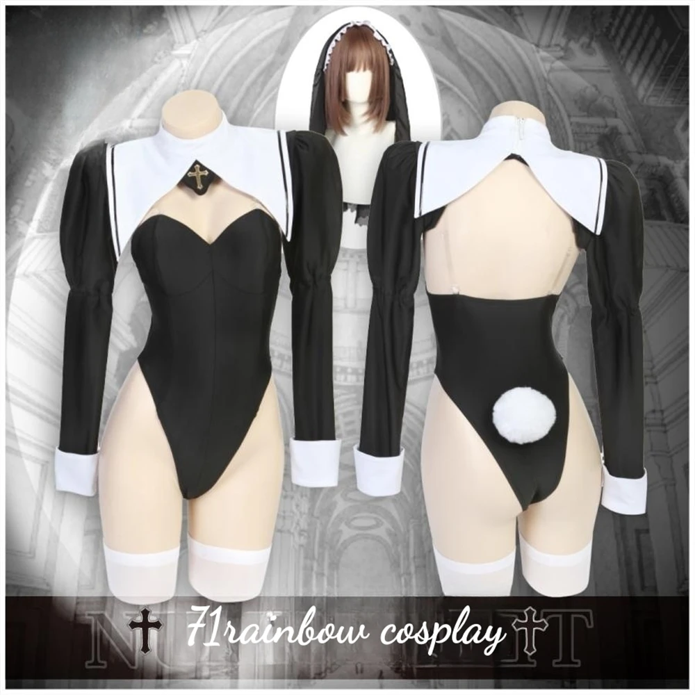 

Original Design Nun Rabbit Cosplay Woman Halloween Lovely Suits Bunny Girl Cosplay Costume Jumpsuits Sexy Cosplay